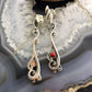 Carolyn Pollack Sterling Silver Coral Dot Swirly Dangle Earrings For Women