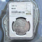 1889 US 90% Morgan Silver Dollar NGC MS62 #006-DE