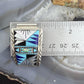 Native American Vintage Sterling Silver Multi Gemstone Inaly Watch Band Tips