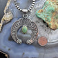 Sterling Silver Southwestern Style Teardrop Turquoise Decorated Unisex Naja Pendant