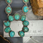 Sterling Silver Southwestern Style Mohave Turquoise Naja Necklace For Women