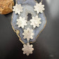 Sterling Silver Southwestern Style Kingman Turquoise Cluster Lariat Necklace For Women