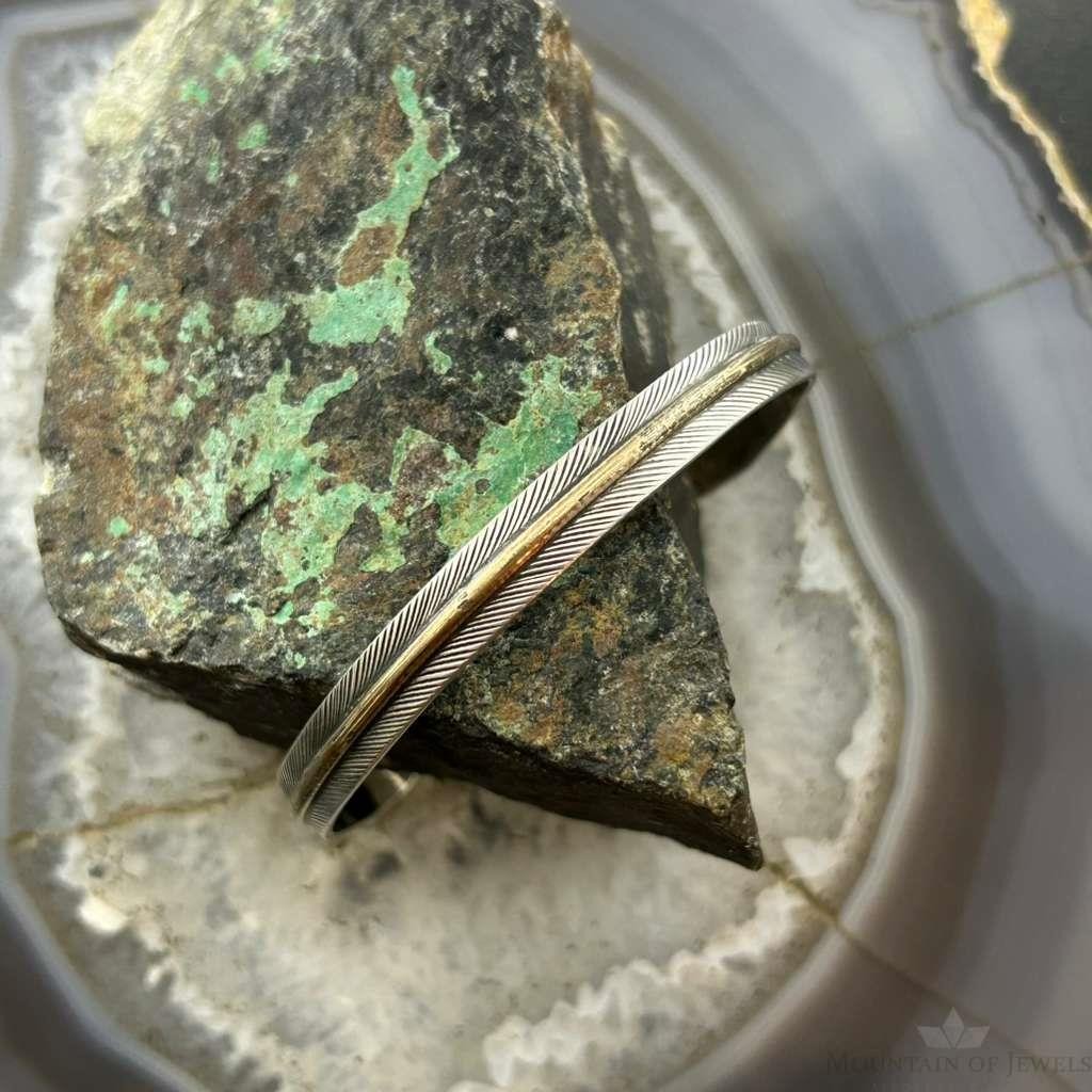 Lena Platero Native American Sterling Silver & Gold Plated Bracelet For Women