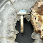 Sterling Silver Southwestern Style Teardrop Golden Hill Turquoise Adjustable Ring #16
