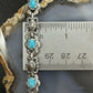 Carolyn Pollack Sterling Silver 6 Oval Turquoise Decorated Link Bracelet For Women