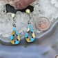 Emma Bowekaty Sterling Silver Multistone Zuni Inlay Dangle Earrings For Women #1