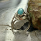 Silver Ray Sterling Silver Turquoise Decorated Leaves Ring Size 6 For Women