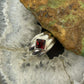 Carolyn Pollack Sterling Silver Faceted Garnet Decorated Ring For Women