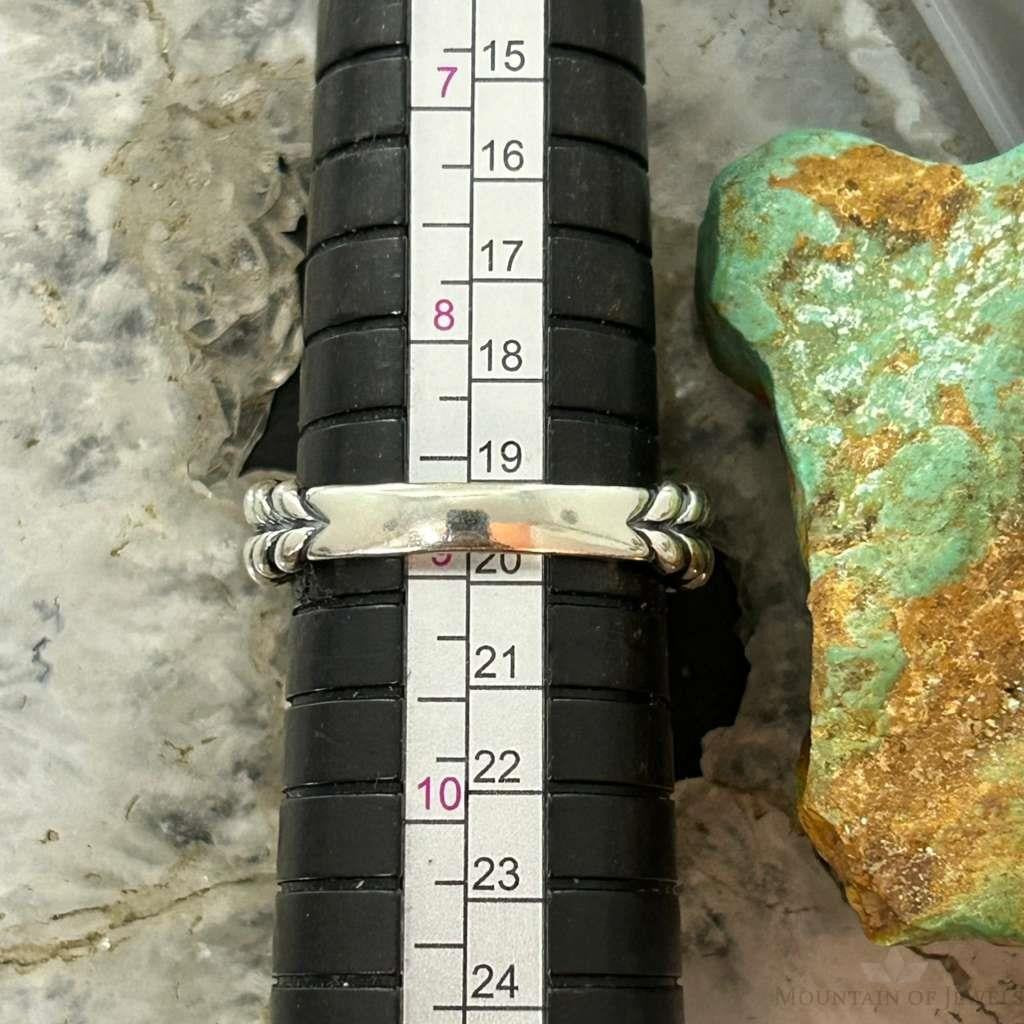 Carolyn Pollack Sterling Silver Decorated Flower Concho Ring Size 9 For Women