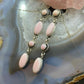 Monica Silversmith Sterling Silver Pink Conch Shell Dangle Earrings For Women