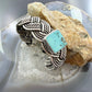 Sterling Silver Woven Rope With Square Turquoise Fashion Bracelet For Women