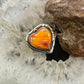 Native American Sterling Silver Heart Shape Spiny Oyster Ring Sz 5.75 For Women