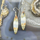 Sterling Silver Marquise Ocean Jasper Slab Dangle Earrings For Women #143