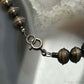 Sterling Silver Navajo Pearl Beads w/Single Squash 8" Bracelet For Women