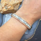 Wylie Secatero Navajo Sterling Silver & Copper Stamped Bracelet For Women #1