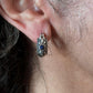 Carolyn Pollack Sterling Silver Round Lapis Decorated Hoop Earrings For Women