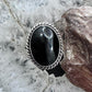 Gilo & Grace Nakai Sterling Silver Oval Onyx Decorated Split Shank Ring Size 7 For Women