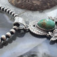 Sterling Silver Southwestern Style Triple Turquoise Decorated Pendant For Women