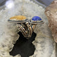 Carolyn Pollack Southwestern Style Sterling Silver Picture Jasper/Lapis Decorated Ring For Women