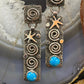 Alex Sanchez Sterling Silver Turquoise Petroglyph Post Earrings For Women #1