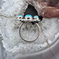 Sterling Silver Southwestern Style Composite Turquoise Cluster Adjustable Ring For Women