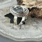 Sterling Silver Southwestern Style Teardrop Dendrite Agate Ring Size 7.5 For Women