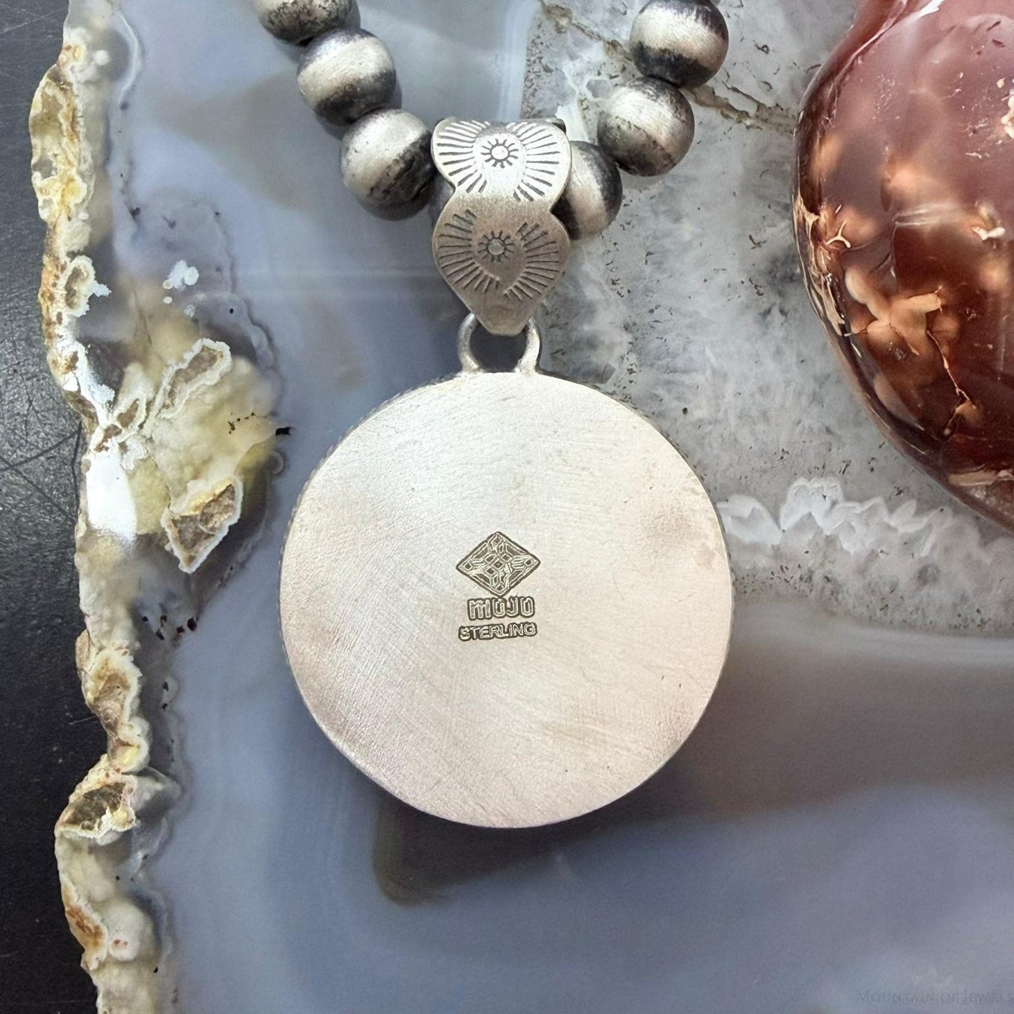 Genuine 1943 90% Silver Mercury Dime Coin w/Turquoise Decorated Unisex Pendant