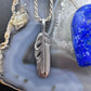 Sterling Silver Southwestern Style Long Unisex Feather Pendant