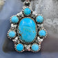 Sterling Silver Southwestern Style Composite American Turquoise Cluster Pendant