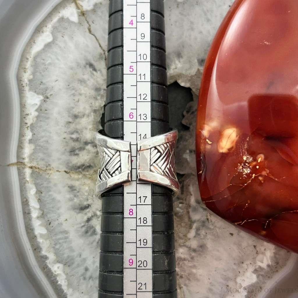 Sterling Silver Woven Tapered Fashion Ring For Women