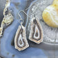 Sterling Silver Agate Slab Dangle Earrings For Women #353