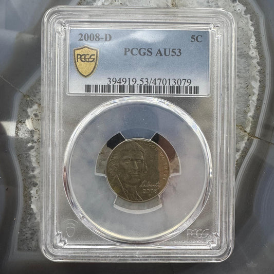 2008-D US 5 Cents PCGS AU53 #079