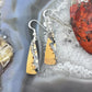 Sterling Silver Triangle Maligano Jasper Slab Dangle Earrings For Women #178