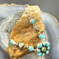 Sterling Silver Southwestern Style Turquoise Cluster 20" Necklace For Women