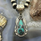 Sterling Silver Southwestern Style Teardrop Matrix Turquoise Decorated Pendant For Women