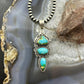 Sterling Silver Southwestern Style 3 Sonora Gold Turquoise Decorated Pendant For Women #4