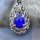 Carolyn Pollack Sterling Silver Pear Lapis & Clear Quartz Doublet Pendant W/Necklace For Women