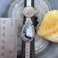 Sterling Silver Southwestern Style Elongated Teardrop Dendrite Agate Ring Size 9.25 For Women