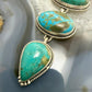 Sterling Silver Southwestern Style Kingman Turquoise Lariat Necklace For Women #2