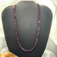 Sterling Silver 6mm Rounded Garnet Beads 18" Necklace For Women