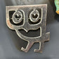 Charles Mik Stousland Sterling Silver Modernist Owl Brooch Pin