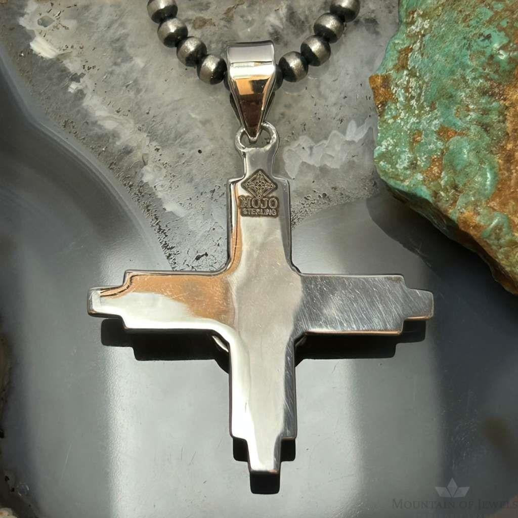 Sterling Silver Southwestern Style Rounded Wild Horse Unisex Zia Pendant #1