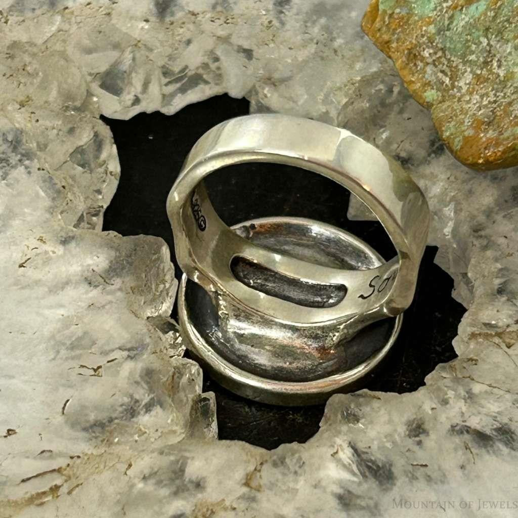 Carolyn Pollack Sterling Silver Calligraphy Symbol Decorated Ring For Women