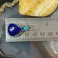 Native American Sterling Silver Teardrop Lapis & Turquoise Dangle Earrings For Women