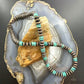 Southwestern Style Copper 8mm Navajo Pearl Saucer & Turquoise Disk Necklace For Women