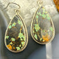 Sterling Silver Southwestern Style Teardrop Turquoise Dangle Earrings For Women