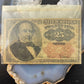 1864 USA 25c Cents Fractional Currency Banknote Collectible