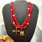 Carolyn Pollack Brass 5 Strands Red Jasper Beads w/Enhancer Necklace For Women