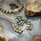 Sterling Silver Southwestern Style Multi Turquoise Decorated Naja Pendant For Women