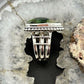 Sterling Silver Southwestern Style Triangle Chrome Chalcedony Bar Ring Size 7.5 For Women
